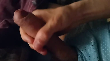 Gentle hot masturbation by the night fireplace