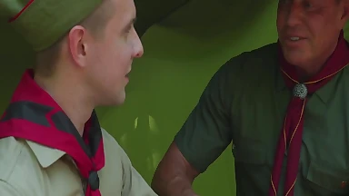 Tyler Saint is administering first aid to Serg Shepard when their eyes met and lips lock