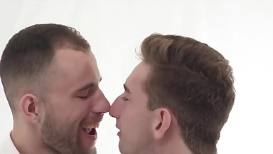 Slim priest's doggy style raw adventure with twink