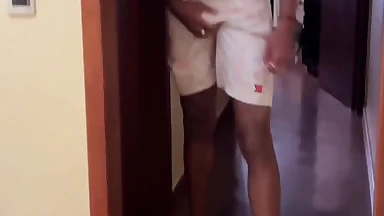 TV technician fucks customer's virgin ass