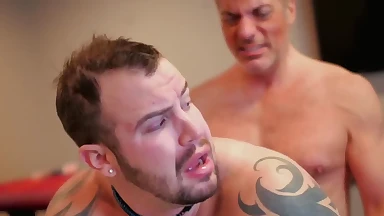 Peter Hughes blows chubby Chip Young before raw pounding him deeply
