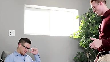 Office jock Dalton Riley fucks Jackson Cooper's muscular homo hard